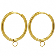 Boucles d'oreilles en acier Inox créoles 22mm Doré