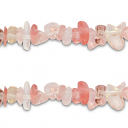 Perles chipstone Transparent rose pastèque