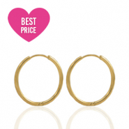 Boucles d'oreilles en acier inox créoles 13mm Doré