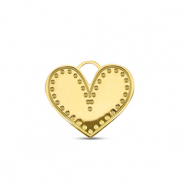 Breloques en acier Inox coeur Doré