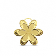 Breloques en acier Inox fleur Doré