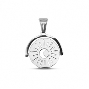 Breloques en acier Inox tourner soleil Argenté