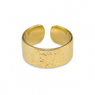 Bagues en acier Inox ''Love'' Doré