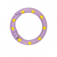 Apprêts colorés anneau porte-clés Violet-jaune