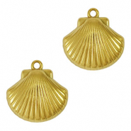 Breloques en acier Inox coquille Doré