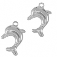 Breloques en acier Inox dauphin Argenté