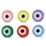 Perles lettres acryliques Oeil porte-bonheur Multicolore
