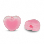Perles acryliques cœur Rose