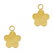 Breloques en acier Inox fleur Doré