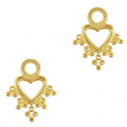 Breloques en acier Inox coeur Doré