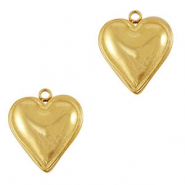 Breloques en acier Inox coeur Doré
