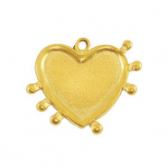 Breloques en acier Inox coeur Doré