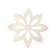 Pendentifs en résine fleur Lilas-vert multicolore
