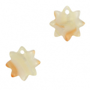 Pendentifs en résine fleur Orange cuivré