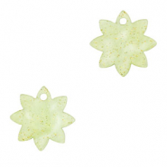 Pendentifs en résine fleur Vert clair