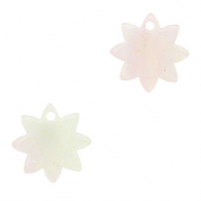 Pendentifs en résine fleur Lilas-vert multicolore