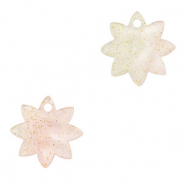 Pendentifs en résine fleur Rose clair