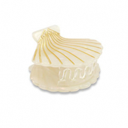 Accessoires pour cheveux pince à cheveux coquille Blanc-Doré