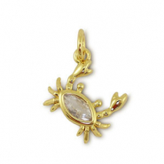 Métal TQ laiton breloques crabe Doré