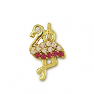 Métal TQ laiton breloques flamant Doré-rose