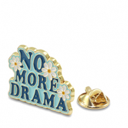 Pins "No more drama" Bleu-doré