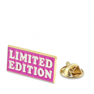 Pins "Limited edition" Violet magenta-blanc-doré