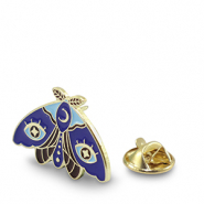 Pins papillon de nuit Bleu-doré