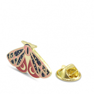 Pins papillon de nuit Bleu-rose-doré