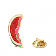 Pins pastèque Rouge-blanc-vert-doré