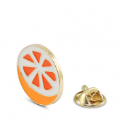 Pins orange Orange-blanc-doré