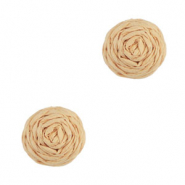 Pendentifs en Raphia 12mm P&ecirc;che clair
