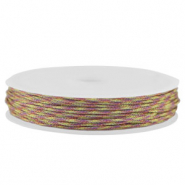 Fil macramé tressé 1mm Violet-vert métallique