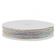 Fil macramé tressé 1mm Multicolore métallique