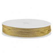 Fil macramé tressé 1mm Doré métallique