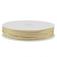 Fil macramé tressé 1mm Doré clair métallique