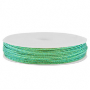 Fil macramé tressé 0,8mm Vert métallique