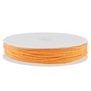 Fil macramé tressé 0,8mm Orange métallique