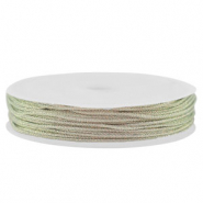 Fil macramé tressé 0,8mm Argenté-rose métallique
