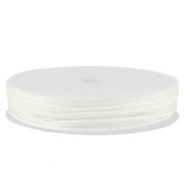 Fil macramé tressé 0,8mm Blanc métallique