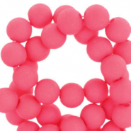 Perles acryliques 6 mm Rose néon