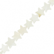 Perles coquillage étoile Blanc cassé