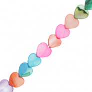 Perles coquillage cœur Multicolore