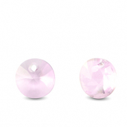 Pendentifs en verre Crystal glass rond Rose clair