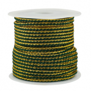Cordon tressé tendance 2.3mm Vert-doré