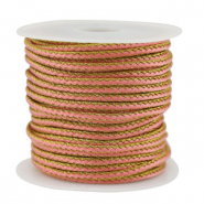 Cordon tressé tendance 2.3mm Rose-doré