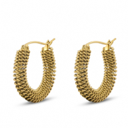 Boucles d'oreilles / puces en acier Inox Doré