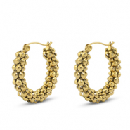 Boucles d'oreilles / puces en acier Inox Doré