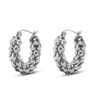 Boucles d'oreilles / puces en acier Inox Argenté