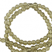 Pierres naturelles 4mm facettées Vert olive