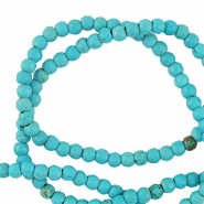 Pierres naturelles 3mm facettées Turquoise bleu
